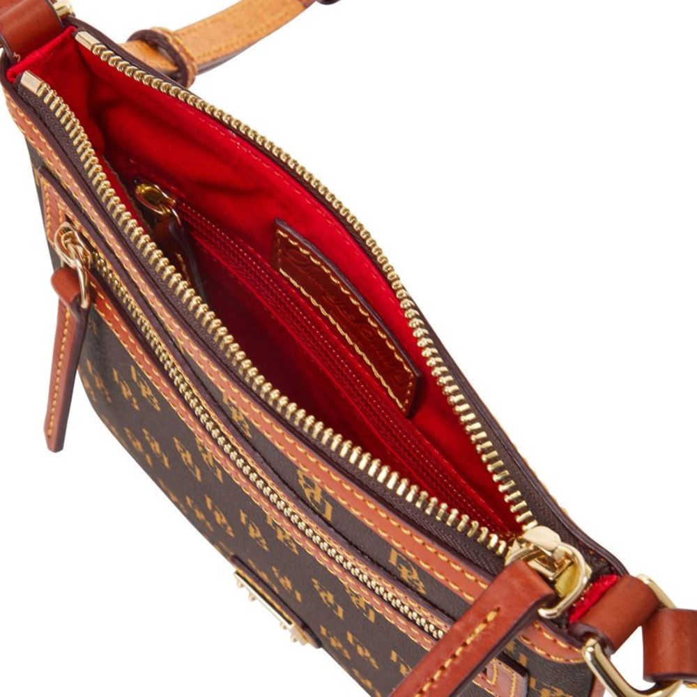 Dooney & Bourke Gretta Letter Carrier - Brown Tmoro - Picture 3 of 4